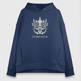 Женское худи Oversize хлопок с принтом Orc Mage - Dominator в Тюмени, френч-терри — 70% хлопок, 30% полиэстер. Мягкий теплый начес внутри —100% хлопок | боковые карманы, эластичные манжеты и нижняя кромка, капюшон на магнитной кнопке | доминатор | линейка 2 | орк | файтер