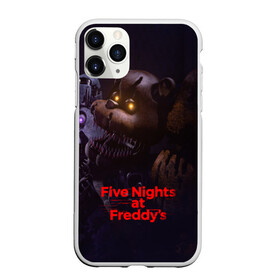 Чехол для iPhone 11 Pro матовый с принтом Five Nights at Freddys в Тюмени, Силикон |  | five nights at freddy s | game | horror | игры | механические куклы | ночь | охранник | пять ночей у фредди | светящиеся глаза | ужас