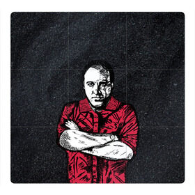 Магнитный плакат 3Х3 с принтом Сопрано Джеймс Гандольфини в Тюмени, Полимерный материал с магнитным слоем | 9 деталей размером 9*9 см | soprano | актер | бандит | гангстер | мафиози | мафия | сериал | сопрано