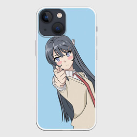 Чехол для iPhone 13 mini с принтом Seishun Buta в Тюмени,  |  | anime | rascal does not dream of bunny girl senpai | seishun buta yarou wa bunny girl senpai | аниме | сакурадзима май | сакута | этот глупый свин не понимает мечту девочки зайки