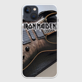 Чехол для iPhone 13 с принтом Iron Maiden в Тюмени,  |  | бас | британия | брюс дикинсон | гитара | группа | дева | железная | метал | нико макбрэйн | рок | стив харрис | хеви | яник герс