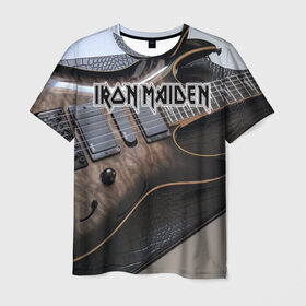 Мужская футболка 3D с принтом Iron Maiden в Тюмени, 100% полиэфир | прямой крой, круглый вырез горловины, длина до линии бедер | Тематика изображения на принте: бас | британия | брюс дикинсон | гитара | группа | дева | железная | метал | нико макбрэйн | рок | стив харрис | хеви | яник герс