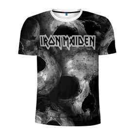 Мужская футболка 3D спортивная с принтом Iron Maiden в Тюмени, 100% полиэстер с улучшенными характеристиками | приталенный силуэт, круглая горловина, широкие плечи, сужается к линии бедра | Тематика изображения на принте: бас | британия | брюс дикинсон | гитара | группа | дева | железная | метал | нико макбрэйн | рок | стив харрис | хеви | яник герс
