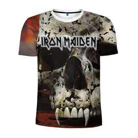 Мужская футболка 3D спортивная с принтом Iron Maiden в Тюмени, 100% полиэстер с улучшенными характеристиками | приталенный силуэт, круглая горловина, широкие плечи, сужается к линии бедра | бас | британия | брюс дикинсон | гитара | группа | дева | железная | метал | нико макбрэйн | рок | стив харрис | хеви | яник герс