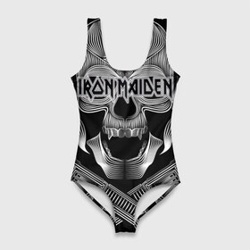 Купальник-боди 3D с принтом Iron Maiden в Тюмени, 82% полиэстер, 18% эластан | Круглая горловина, круглый вырез на спине | бас | британия | брюс дикинсон | гитара | группа | дева | железная | метал | нико макбрэйн | рок | стив харрис | хеви | яник герс