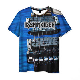 Мужская футболка 3D с принтом Iron Maiden в Тюмени, 100% полиэфир | прямой крой, круглый вырез горловины, длина до линии бедер | Тематика изображения на принте: бас | британия | брюс дикинсон | гитара | группа | дева | железная | метал | нико макбрэйн | рок | стив харрис | хеви | яник герс