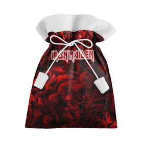 Подарочный 3D мешок с принтом Iron Maiden в Тюмени, 100% полиэстер | Размер: 29*39 см | бас | британия | брюс дикинсон | гитара | группа | дева | железная | метал | нико макбрэйн | рок | стив харрис | хеви | яник герс