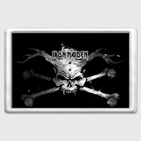 Магнит 45*70 с принтом Iron Maiden в Тюмени, Пластик | Размер: 78*52 мм; Размер печати: 70*45 | бас | британия | брюс дикинсон | гитара | группа | дева | железная | метал | нико макбрэйн | рок | стив харрис | хеви | яник герс