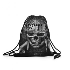 Рюкзак-мешок 3D с принтом Led Zeppelin в Тюмени, 100% полиэстер | плотность ткани — 200 г/м2, размер — 35 х 45 см; лямки — толстые шнурки, застежка на шнуровке, без карманов и подкладки | Тематика изображения на принте: блюз рок | британская | группа | джимми пейдж | джон пол джонс | роберт плант | рок | фолк рок | хард рок | хеви метал