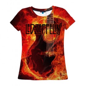 Женская футболка 3D с принтом Led Zeppelin в Тюмени, 100% полиэфир ( синтетическое хлопкоподобное полотно) | прямой крой, круглый вырез горловины, длина до линии бедер | блюз рок | британская | группа | джимми пейдж | джон пол джонс | роберт плант | рок | фолк рок | хард рок | хеви метал