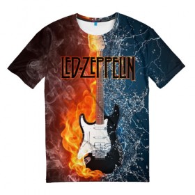 Мужская футболка 3D с принтом Led Zeppelin в Тюмени, 100% полиэфир | прямой крой, круглый вырез горловины, длина до линии бедер | блюз рок | британская | группа | джимми пейдж | джон пол джонс | роберт плант | рок | фолк рок | хард рок | хеви метал