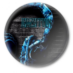 Значок с принтом Led Zeppelin в Тюмени,  металл | круглая форма, металлическая застежка в виде булавки | блюз рок | британская | группа | джимми пейдж | джон пол джонс | роберт плант | рок | фолк рок | хард рок | хеви метал