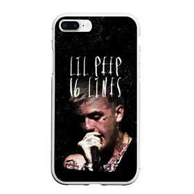 Чехол для iPhone 7Plus/8 Plus матовый с принтом LIL PEEP - 16 Lines в Тюмени, Силикон | Область печати: задняя сторона чехла, без боковых панелей | Тематика изображения на принте: 16 lines | beautiful | broken | daddy | dead | exclusive | heart | life | lil | lilpeep | music | peep | pump | rap | rip | tattoo | густав | лил | лилпип | мертв | память | пип | рип | рэп | рэпер | сердечко | сердце | тату | умер