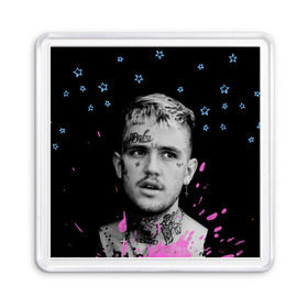 Магнит 55*55 с принтом LIL PEEP - Runaway в Тюмени, Пластик | Размер: 65*65 мм; Размер печати: 55*55 мм | beautiful | broken | daddy | dead | exclusive | heart | life | lil | lilpeep | music | peep | pump | rap | rapper | rip | runaway | tattoo | густав | лил | лилпип | мертв | память | пип | рип | рэп | рэпер | сердце | тату | умер