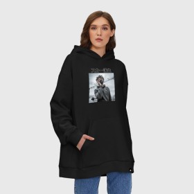 Худи SuperOversize хлопок с принтом Scarlxrd (2) в Тюмени, 70% хлопок, 30% полиэстер, мягкий начес внутри | карман-кенгуру, эластичная резинка на манжетах и по нижней кромке, двухслойный капюшон
 | 6 feet | heart attack | lies yxu tell | new school | rap | scarlxrd | реп