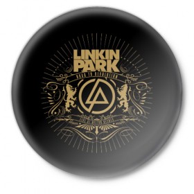 Значок с принтом Linkin Park в Тюмени,  металл | круглая форма, металлическая застежка в виде булавки | 