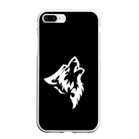 Чехол для iPhone 7Plus/8 Plus матовый с принтом Animal Wolf Black в Тюмени, Силикон | Область печати: задняя сторона чехла, без боковых панелей | animal | black | wolf | волк | черный