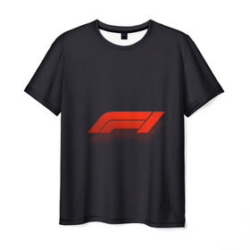 Мужская футболка 3D с принтом Formula 1 Logo в Тюмени, 100% полиэфир | прямой крой, круглый вырез горловины, длина до линии бедер | formula | лого | формула