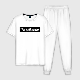 Мужская пижама хлопок с принтом The Shikardos в Тюмени, 100% хлопок | брюки и футболка прямого кроя, без карманов, на брюках мягкая резинка на поясе и по низу штанин
 | бест | заебест | замечательно | клёво | супер | шикардос | шикарно