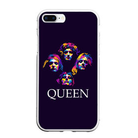 Чехол для iPhone 7Plus/8 Plus матовый с принтом Queen в Тюмени, Силикон | Область печати: задняя сторона чехла, без боковых панелей | queen | брайан мэи | британская | группа | джон дикон | королева | роджер тейлор | рок | фредди меркьюри