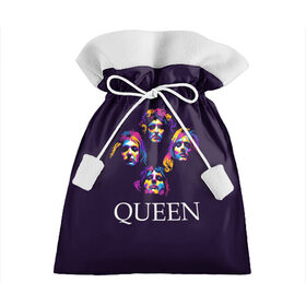 Подарочный 3D мешок с принтом Queen в Тюмени, 100% полиэстер | Размер: 29*39 см | queen | брайан мэи | британская | группа | джон дикон | королева | роджер тейлор | рок | фредди меркьюри