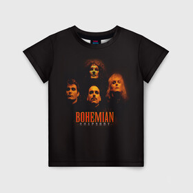 Детская футболка 3D с принтом Queen Bohemian Rhapsody в Тюмени, 100% гипоаллергенный полиэфир | прямой крой, круглый вырез горловины, длина до линии бедер, чуть спущенное плечо, ткань немного тянется | Тематика изображения на принте: queen | брайан мэи | британская | группа | джон дикон | королева | роджер тейлор | рок | фредди меркьюри