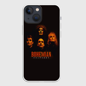 Чехол для iPhone 13 mini с принтом Queen Bohemian Rhapsody в Тюмени,  |  | queen | брайан мэи | британская | группа | джон дикон | королева | роджер тейлор | рок | фредди меркьюри