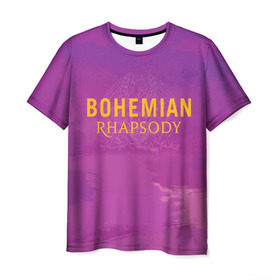 Мужская футболка 3D с принтом Queen Bohemian Rhapsody в Тюмени, 100% полиэфир | прямой крой, круглый вырез горловины, длина до линии бедер | queen | богемская рапсодия | брайан мэи | британская | группа | королева | роджер тейлор | рок | фредди меркьюри