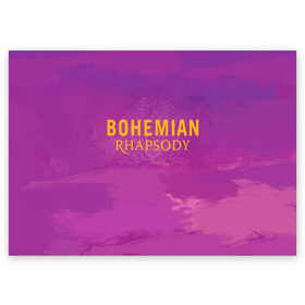 Поздравительная открытка с принтом Queen Bohemian Rhapsody в Тюмени, 100% бумага | плотность бумаги 280 г/м2, матовая, на обратной стороне линовка и место для марки
 | queen | богемская рапсодия | брайан мэи | британская | группа | королева | роджер тейлор | рок | фредди меркьюри