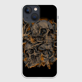 Чехол для iPhone 13 mini с принтом Черепа в Тюмени,  |  | dead | demon | devil | executioner | punisher | rap | rock | satan | skull | swag | каратель | палач | скелет | череп