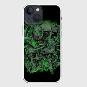 Чехол для iPhone 13 mini с принтом Черепа в Тюмени,  |  | dead | demon | devil | executioner | punisher | rap | rock | satan | skull | swag | каратель | палач | скелет | череп