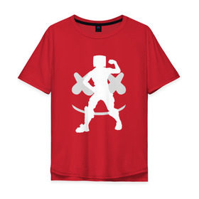 Мужская футболка хлопок Oversize с принтом FORTNITE x MARSHMELLO в Тюмени, 100% хлопок | свободный крой, круглый ворот, “спинка” длиннее передней части | Тематика изображения на принте: 