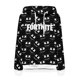 Женская толстовка 3D с принтом FORTNITE x MARSHMELLO в Тюмени, 100% полиэстер  | двухслойный капюшон со шнурком для регулировки, мягкие манжеты на рукавах и по низу толстовки, спереди карман-кенгуру с мягким внутренним слоем. | 2019 | armor | armour | cybersport | esport | fortnite | game | llama | logo | броня | игра | киберспорт | лама | фиолетовый | фирменные цвета | фортнайт