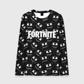 Мужской лонгслив 3D с принтом FORTNITE x MARSHMELLO в Тюмени, 100% полиэстер | длинные рукава, круглый вырез горловины, полуприлегающий силуэт | 2019 | armor | armour | cybersport | esport | fortnite | game | llama | logo | броня | игра | киберспорт | лама | фиолетовый | фирменные цвета | фортнайт