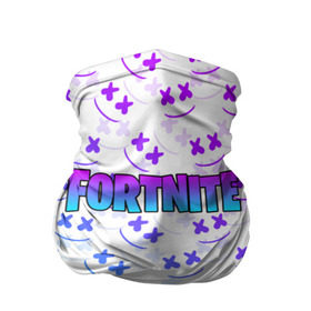 Бандана-труба 3D с принтом FORTNITE x MARSHMELLO в Тюмени, 100% полиэстер, ткань с особыми свойствами — Activecool | плотность 150‒180 г/м2; хорошо тянется, но сохраняет форму | Тематика изображения на принте: 2019 | armor | armour | cybersport | esport | fortnite | game | llama | logo | броня | игра | киберспорт | лама | фиолетовый | фирменные цвета | фортнайт