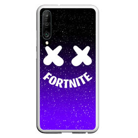 Чехол для Honor P30 с принтом FORTNITE x MARSHMELLO в Тюмени, Силикон | Область печати: задняя сторона чехла, без боковых панелей | 2019 | armor | armour | cybersport | esport | fortnite | game | llama | logo | броня | игра | киберспорт | лама | фиолетовый | фирменные цвета | фортнайт