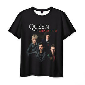 Мужская футболка 3D с принтом Queen в Тюмени, 100% полиэфир | прямой крой, круглый вырез горловины, длина до линии бедер | queen | богемская рапсодия | брайан мэи | британская | группа | королева | роджер тейлор | рок | фредди меркьюри