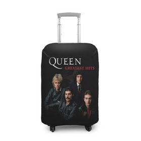 Чехол для чемодана 3D с принтом Queen в Тюмени, 86% полиэфир, 14% спандекс | двустороннее нанесение принта, прорези для ручек и колес | queen | богемская рапсодия | брайан мэи | британская | группа | королева | роджер тейлор | рок | фредди меркьюри