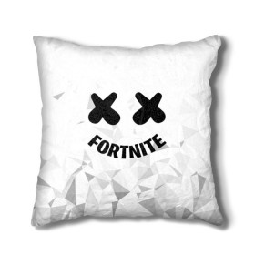 Подушка 3D с принтом FORTNITE x MARSHMELLO в Тюмени, наволочка – 100% полиэстер, наполнитель – холлофайбер (легкий наполнитель, не вызывает аллергию). | состоит из подушки и наволочки. Наволочка на молнии, легко снимается для стирки | Тематика изображения на принте: 2019 | armor | armour | cybersport | esport | fortnite | game | llama | logo | броня | игра | киберспорт | лама | фиолетовый | фирменные цвета | фортнайт