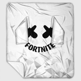 Плед с рукавами с принтом FORTNITE x MARSHMELLO в Тюмени, 100% полиэстер | Закругленные углы, все края обработаны. Ткань не мнется и не растягивается. Размер 170*145 | 2019 | armor | armour | cybersport | esport | fortnite | game | llama | logo | броня | игра | киберспорт | лама | фиолетовый | фирменные цвета | фортнайт