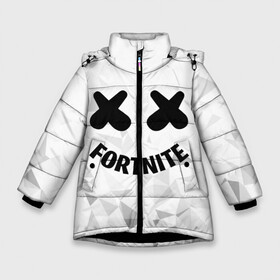 Зимняя куртка для девочек 3D с принтом FORTNITE x MARSHMELLO в Тюмени, ткань верха — 100% полиэстер; подклад — 100% полиэстер, утеплитель — 100% полиэстер. | длина ниже бедра, удлиненная спинка, воротник стойка и отстегивающийся капюшон. Есть боковые карманы с листочкой на кнопках, утяжки по низу изделия и внутренний карман на молнии. 

Предусмотрены светоотражающий принт на спинке, радужный светоотражающий элемент на пуллере молнии и на резинке для утяжки. | 2019 | armor | armour | cybersport | esport | fortnite | game | llama | logo | броня | игра | киберспорт | лама | фиолетовый | фирменные цвета | фортнайт