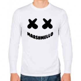 Мужской лонгслив хлопок с принтом MARSHMELLO в Тюмени, 100% хлопок |  | dj | marshmello | usa | америка | клубная музыка | маршмелло | музыка | музыкант