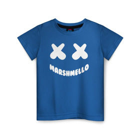 Детская футболка хлопок с принтом MARSHMELLO в Тюмени, 100% хлопок | круглый вырез горловины, полуприлегающий силуэт, длина до линии бедер | 