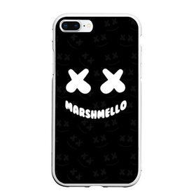 Чехол для iPhone 7Plus/8 Plus матовый с принтом MARSHMELLO в Тюмени, Силикон | Область печати: задняя сторона чехла, без боковых панелей | dj | marshmello | usa | америка | клубная музыка | маршмелло | музыка | музыкант