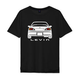 Мужская футболка хлопок Oversize с принтом Toyota Levin AE111 в Тюмени, 100% хлопок | свободный крой, круглый ворот, “спинка” длиннее передней части | 