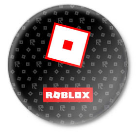 Значок с принтом ROBLOX в Тюмени,  металл | круглая форма, металлическая застежка в виде булавки | game | gamer | logo | minecraft | roblox | simulator | игра | конструктор | лого | симулятор | строительство | фигура