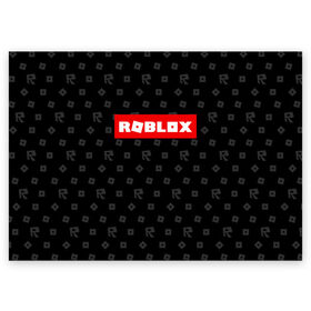 Поздравительная открытка с принтом ROBLOX в Тюмени, 100% бумага | плотность бумаги 280 г/м2, матовая, на обратной стороне линовка и место для марки
 | game | gamer | logo | minecraft | roblox | simulator | игра | конструктор | лого | симулятор | строительство | фигура