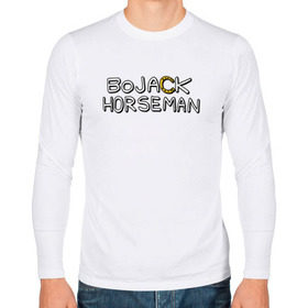 Мужской лонгслив хлопок с принтом Конь БоДжек в Тюмени, 100% хлопок |  | Тематика изображения на принте: bo jack | bojack | horse | horseman | man | бо джек | боджек | конь