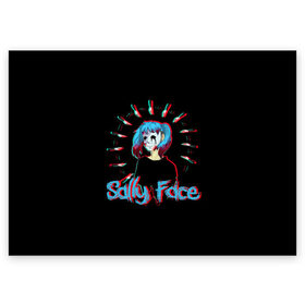 Поздравительная открытка с принтом Sally Face в Тюмени, 100% бумага | плотность бумаги 280 г/м2, матовая, на обратной стороне линовка и место для марки
 | sally face | загадка | лицо | протез | салли фейс | соседи | странные | тайна | ужас | фишер