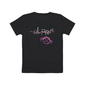 Детская футболка хлопок с принтом ANGRY GIRL в Тюмени, 100% хлопок | круглый вырез горловины, полуприлегающий силуэт, длина до линии бедер | gustav | lo fi | runaway | густав | лил | пип | пост эмо | реп | хип хоп | эмо рэп